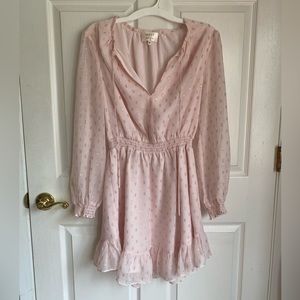 WAYF only worn once beautiful light pink ruffle dress